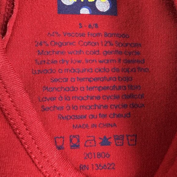 KicKee Kids Red Black Bamboo Umbrellas Rain Print Long Sleeve Circle Dress - Picture 13 of 13